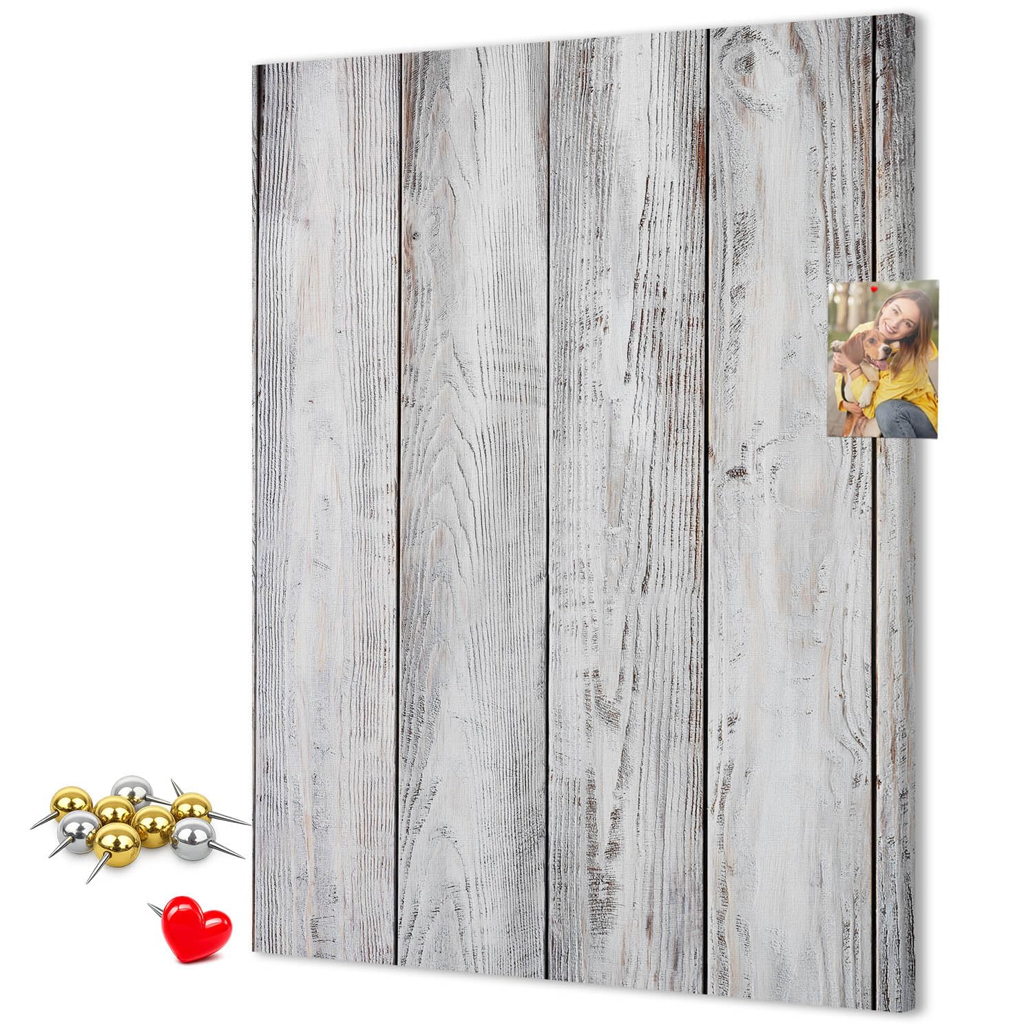 Pizarra de corcho con diseño original 80x120 cm | Madera pintada