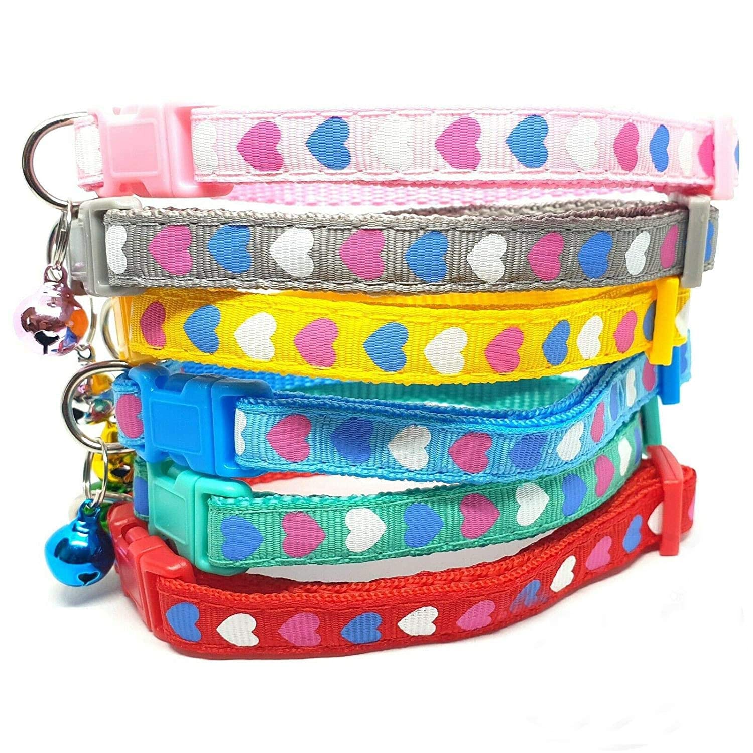 Pets Empire 2 Pcs Adjustable Pet Collar Bell Small Pet Cat Dog Puppy Colorful Collars- Color May Vary (B09SBBJ3H6) Amazon Price History, Amazon Price Tracker