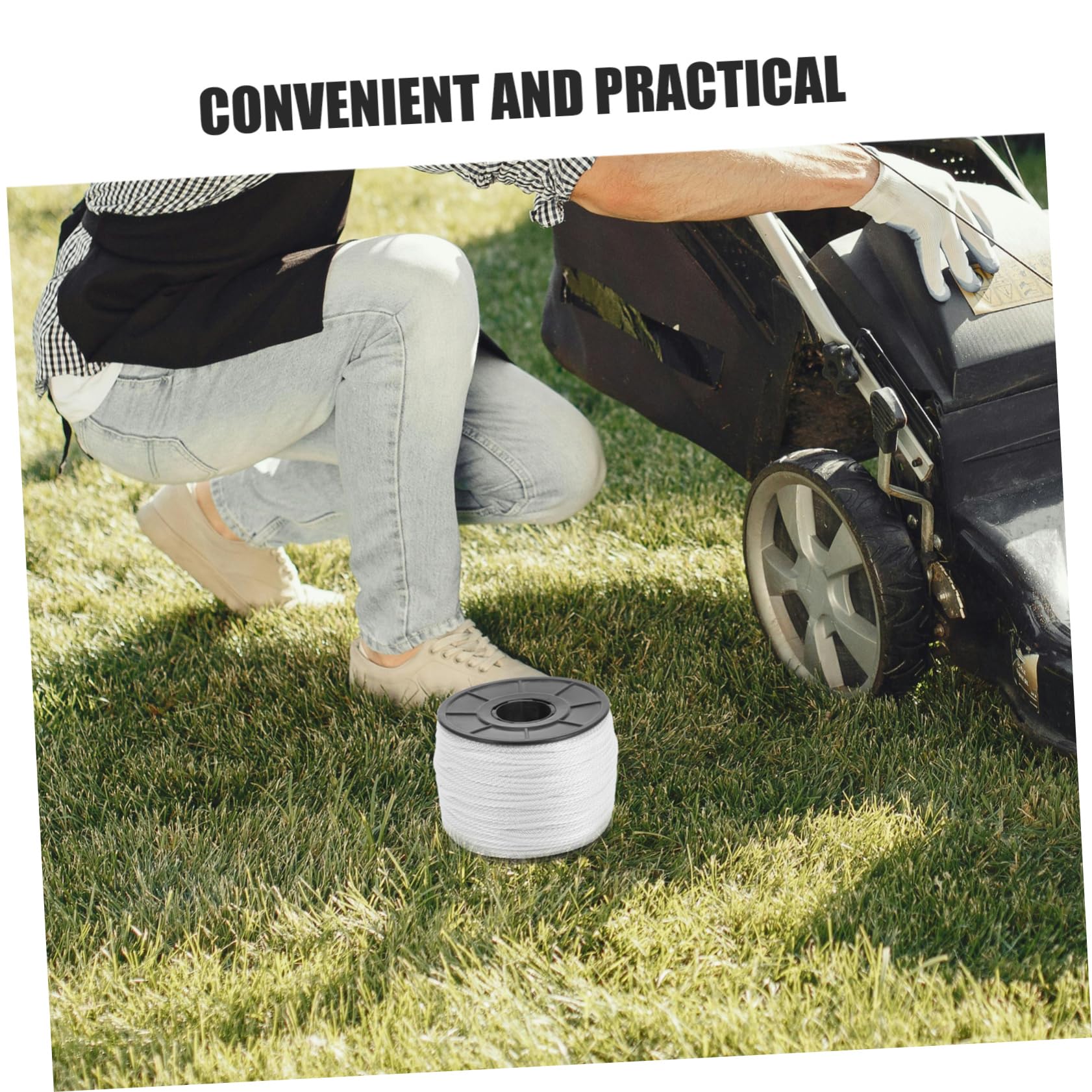 Abaodam Corda di Avviamento per Motore 3mm in Nylon e Pp, da 100m, per Tosaerba e Lavori di Giardinaggio, Resistente e Facile da Usare