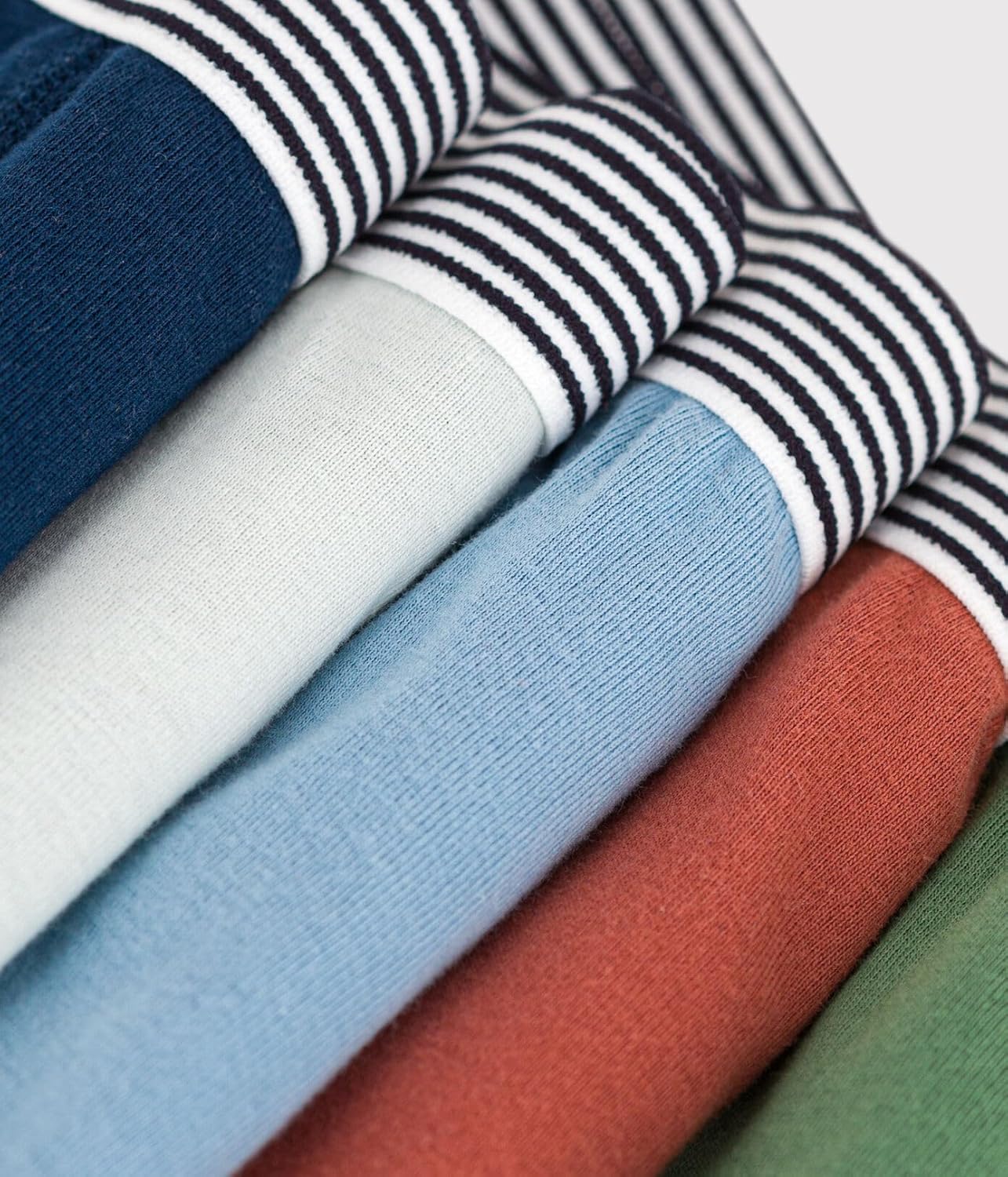 Petit Bateau BOYS' SOLID COTTON BOXER SHORTS - 5-PACK SIZES 2-12 YEARS