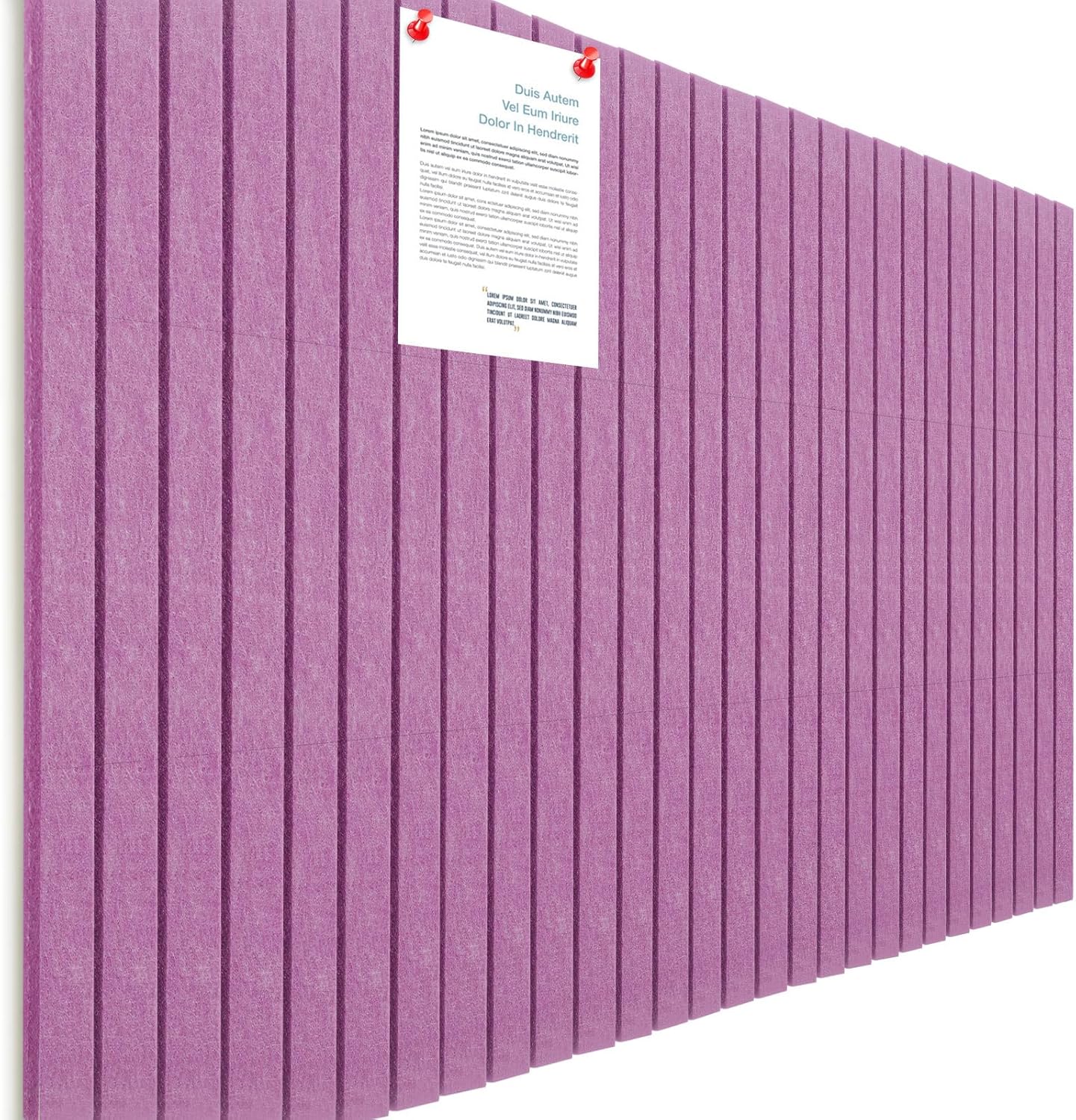 Honoson 12 Pack 47" x 35" Large Cork Board Alternative Felt Bulletin Board Wall Tiles with Safe Square Adhesive Large Roll Cork Tiles for Walls Organize Home Office Classroom Pin Panels(Purple)