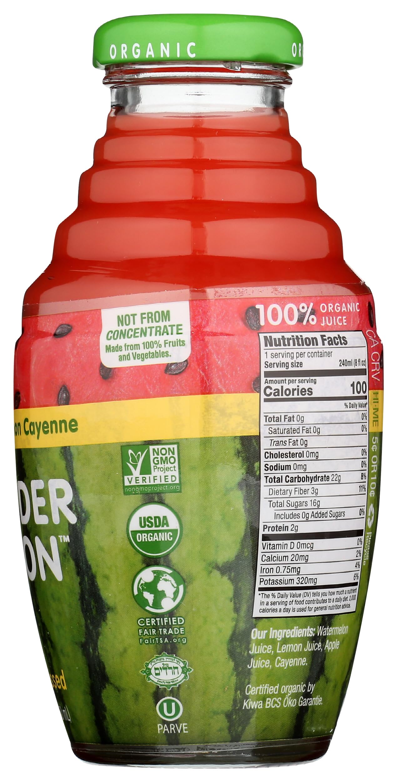 Juice Cayenne Lemon Watermelon Organic, 8.45 Fl Oz | Grocery Pickup & Delivery