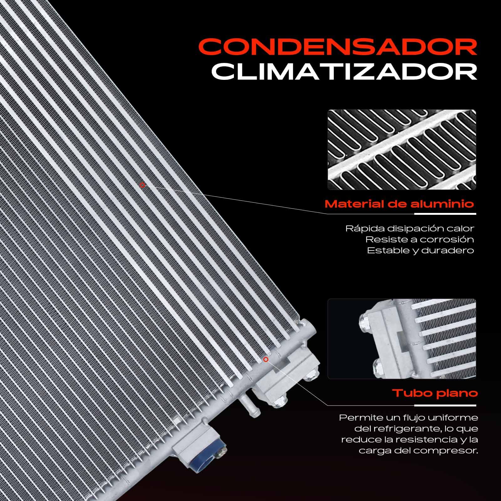 Frankberg Condensador del aire acondicionado 68050127AB | Compatible con: Tema LX, 300 C LE LX, 300 C Touring LE LX, Cargador