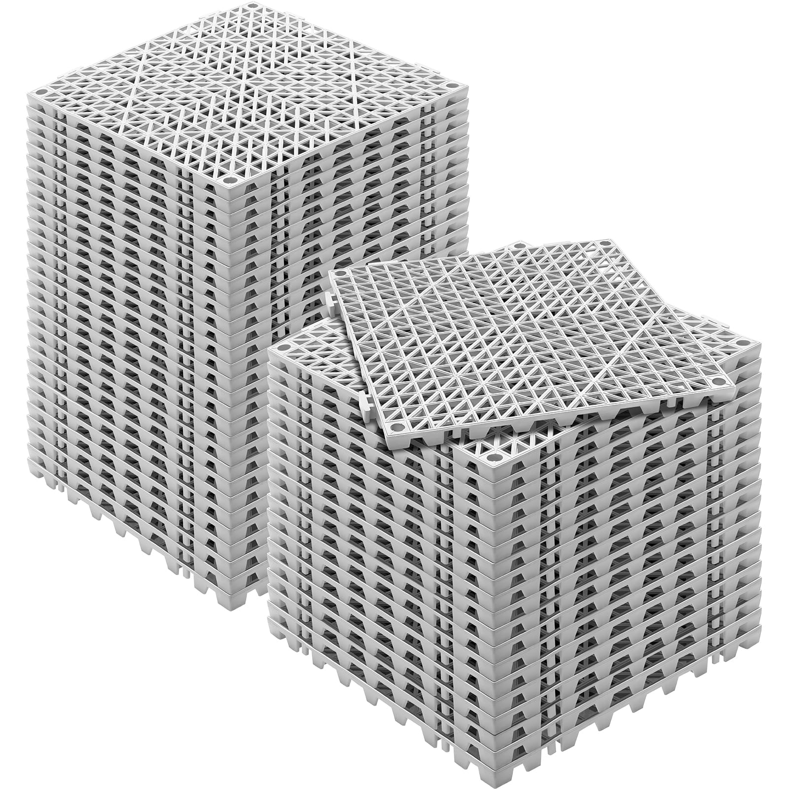 Happybuy 50PCS Interlocking Drainage Tiles 12
