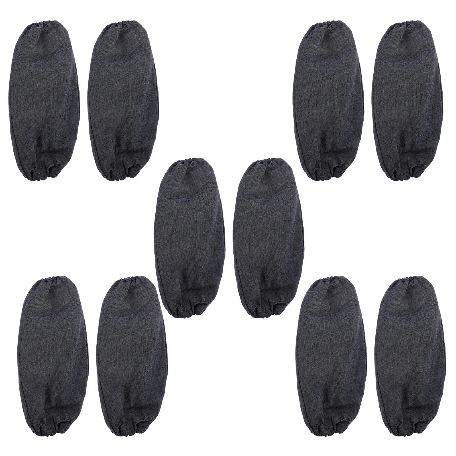 Manchons à Souder En Cuir Lot de 5 paires manchons protection élastiques, résistants aux taches et à l'usure, for le soudage, l'assemblage les travaux construction