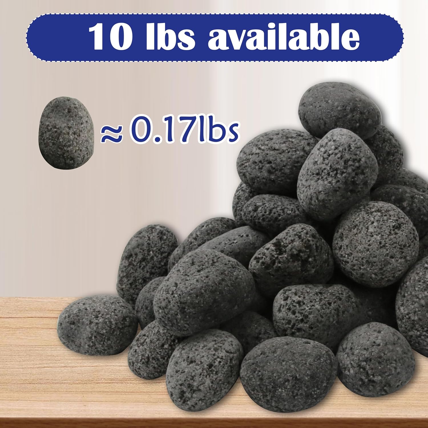 Sunnyglade 10LBS Black Lava Rocks for Fire Pit 1-2 inch Gas Fireplace Rocks, Black Lava Pebbles for Propane Fire Pit, Decorative Volcanic Stone for Outdoor & Indoor Gas Fireplace (10, Pounds) - Image 5