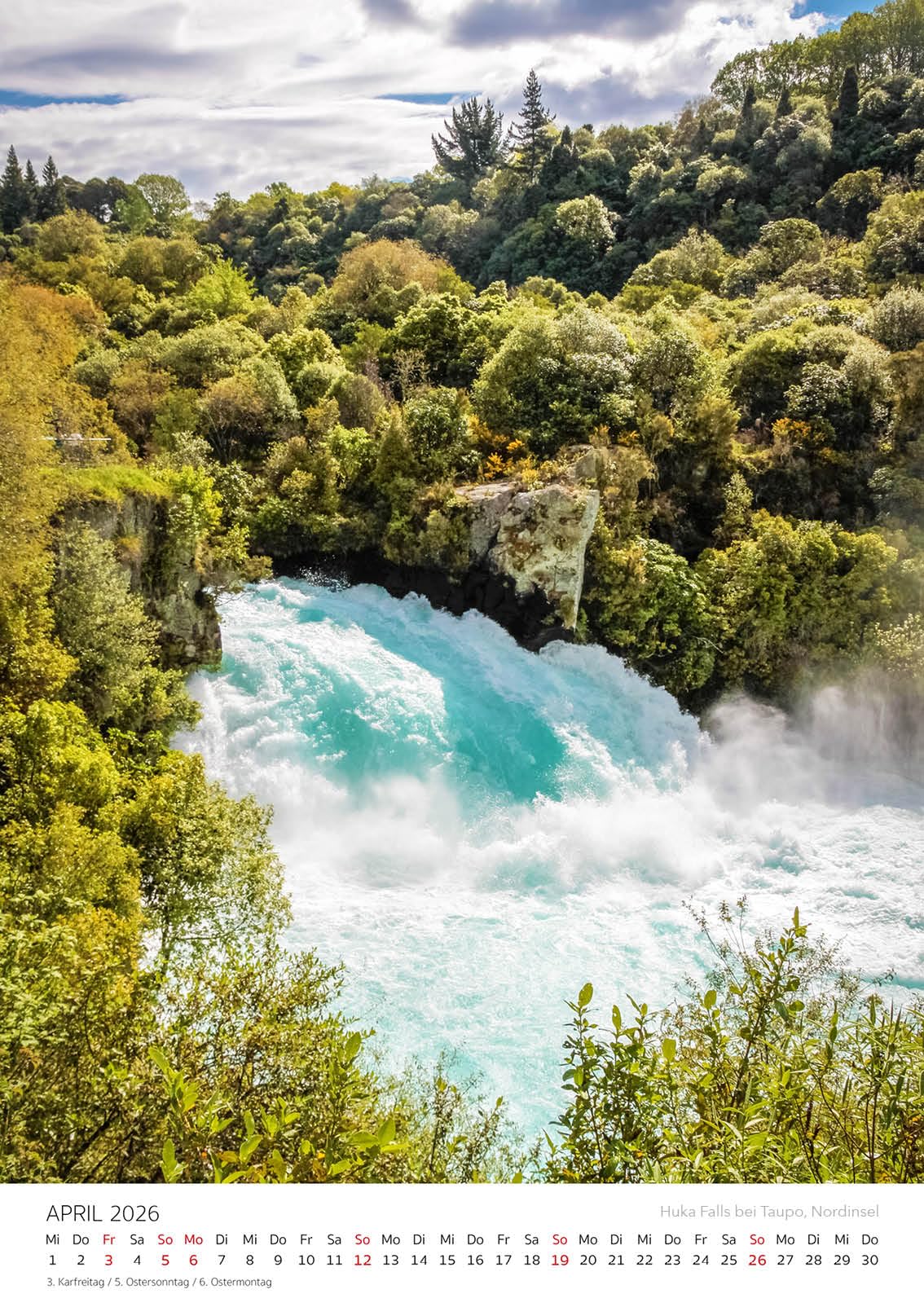 Edition Seidel Premium Kalender Traumziel Neuseeland 2026 Format DIN A3 Wandkalender Pazifik New Zealand Südinsel Nordinsel Nationalpark Christian Müringer