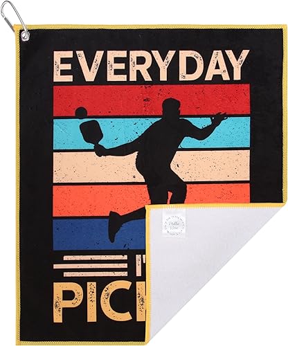 Miniatura 10 de Millie Rose - Toallas de pickleball con estampados de moda, bonitas toallas atléticas de microfibra y algodón de 15 x 17 pulgadas con clip de