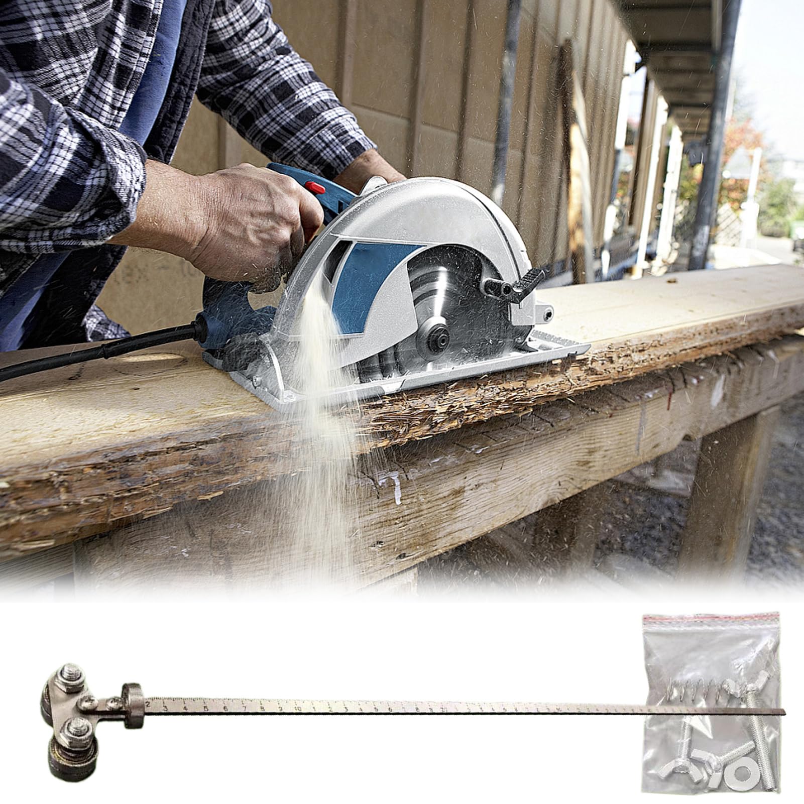 Guía De Posicionamiento Para Madera Calibrador Para Corte Con Carril | Guía de Medición y Posicionamiento para Carpintería Metal Bricolaje Industrial Madera Construcción