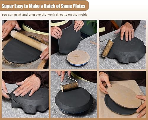 Miniatura 5 de DAFENCHI Herramientas de cerámica, Moldes de cerámica para arcilla, Moldes de cerámica para la construcción de manos, Moldes de Slump para cerámica,