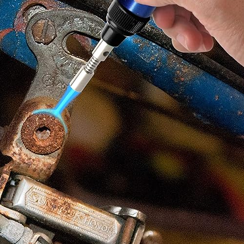 Miniatura 7 de BLUEFIRE Kit multifunción de cabezal de soplete de soldadura de gas propano/MAP con manguera de 3 pies Estación de soldadura autoencendido