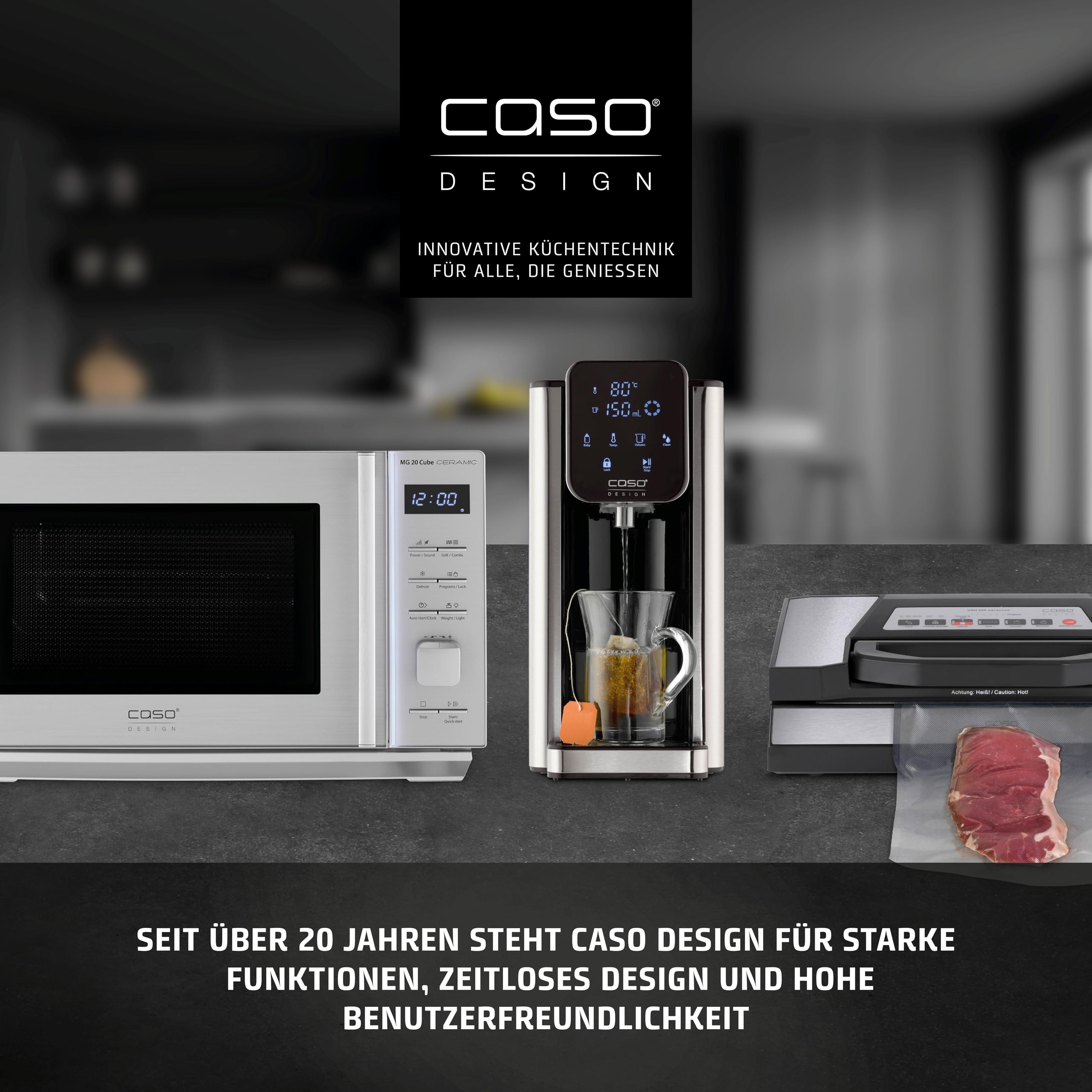 CASO Ice Creamer - 2 in 1 Design Eismaschine und Joghurtmaschine mit Kompressortechnik, kein Vorkühlen notwendig, produziert bis zu 2 Liter Eiscreme, Speiseeis oder Joghurt