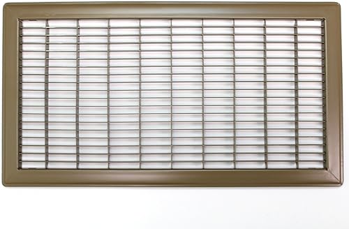 Miniatura 24 de HVAC Premium 4" X 30" or 30" X 4" Heavy Duty Walkable Floor Grille - Fixed Blades Air Grille - Brown [Outer Dimensions: 5.75 X 31.75]