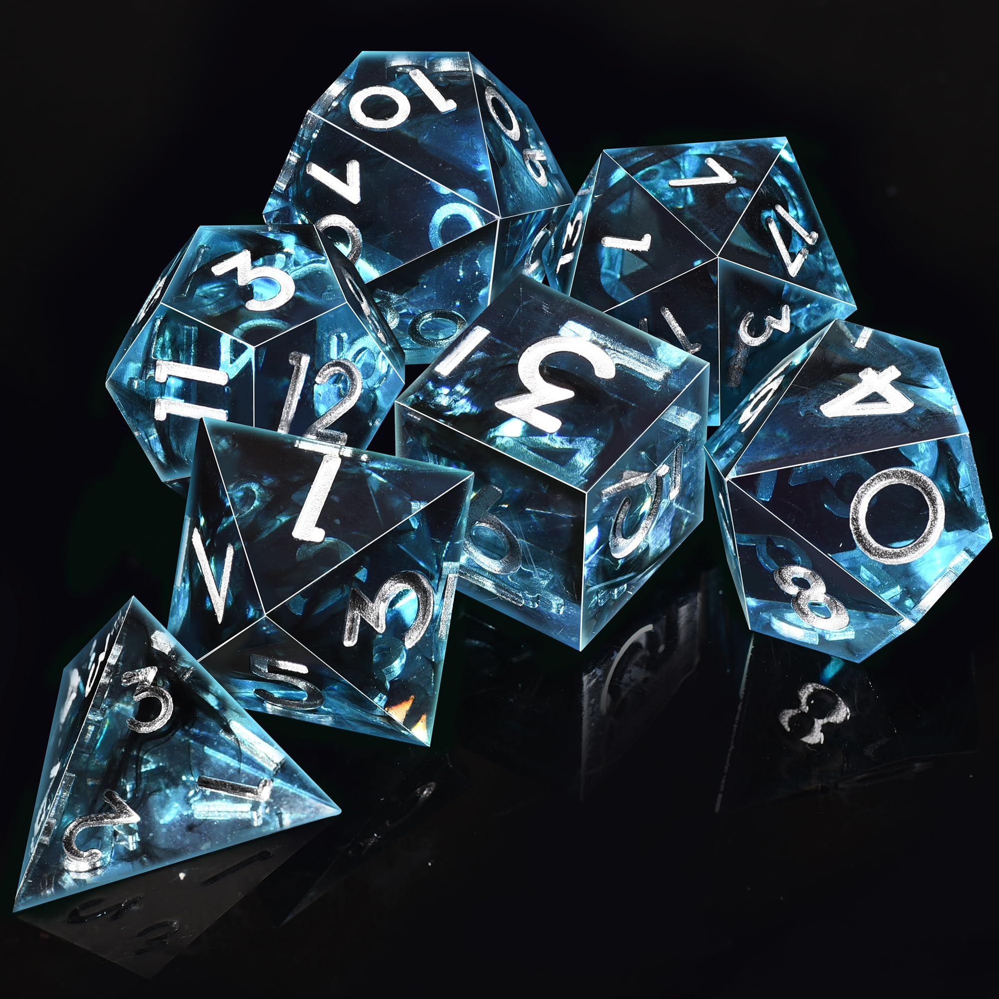 CREEBUY, Set di dadi poliedrici per dungeon e dragons, D&D, set di 7 dadi per giochi di ruolo, con sacchetto