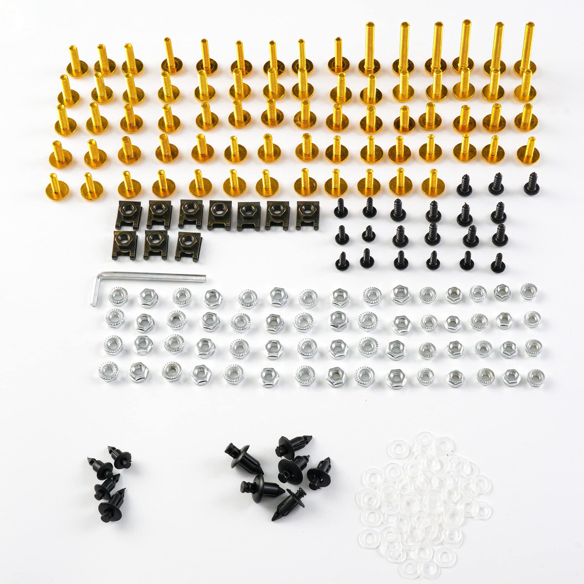 Fairing Bolt Kit Fit for YZF-600 R6 2003 2004 R6S 2006 2007 2008 2009 Motorcycle Body Screws, Fasteners, and Hardware Bolts - Gold