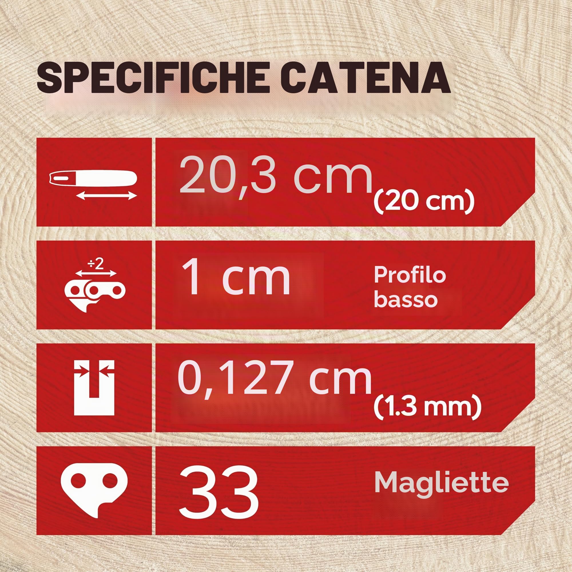 Oregon 91P033X3 Confezione da 3 Catene per Motosega Telescopica 3/8" LP da 33 Maglie di Trasmissione, 1.3mm, per Barre da 20 cm, Compatibili con Bosch, Black & Decker, Ryobi ed altre marche