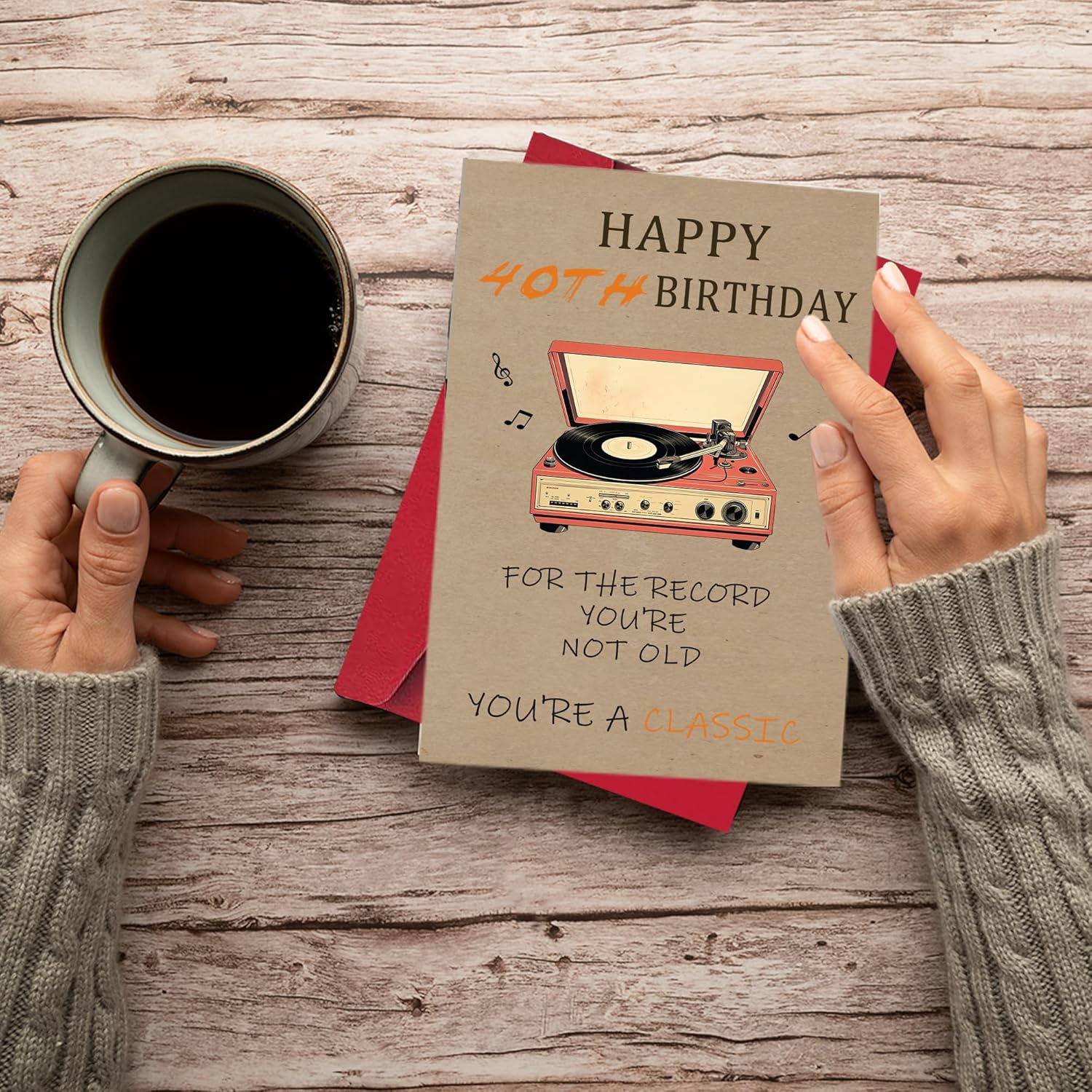 Happy 40th Birthday Card Gifts for Men Women, Retro 40th Birthday Decorations for Him Her, Funny 40 Years Old Bday Gifts for Husband Wife - Image 4
