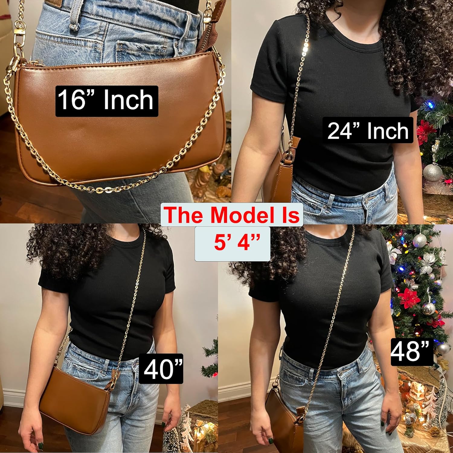 Oval Purse Chain Flat Gold Light Weight Crossbody Shoulder Strap Polished - (24" / 60cm)