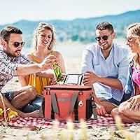 Vista 7 de Maelstrom Collapsible Soft Cooler Bag,35/55/75 Cans Beach Cooler with Flip Top Lid, Ice Chest, Leakproof & Portable for Beach, Camping, Road Trips &