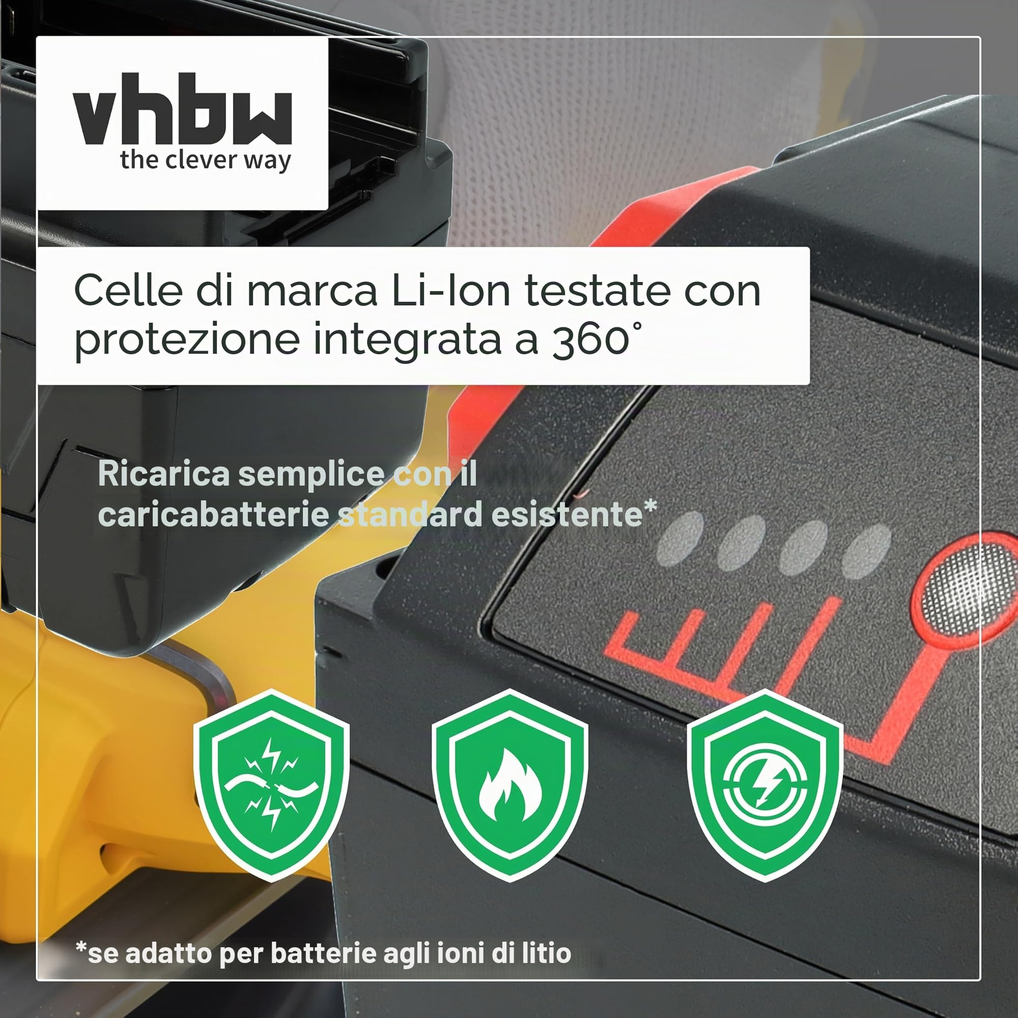 vhbw Batteria sostituisce AEG/Milwaukee M28B, M28 B, M28BX, M28 BX, MC 28, MC28 V per attrezzi da lavoro (3000mAh, 28V, Li-Ion)