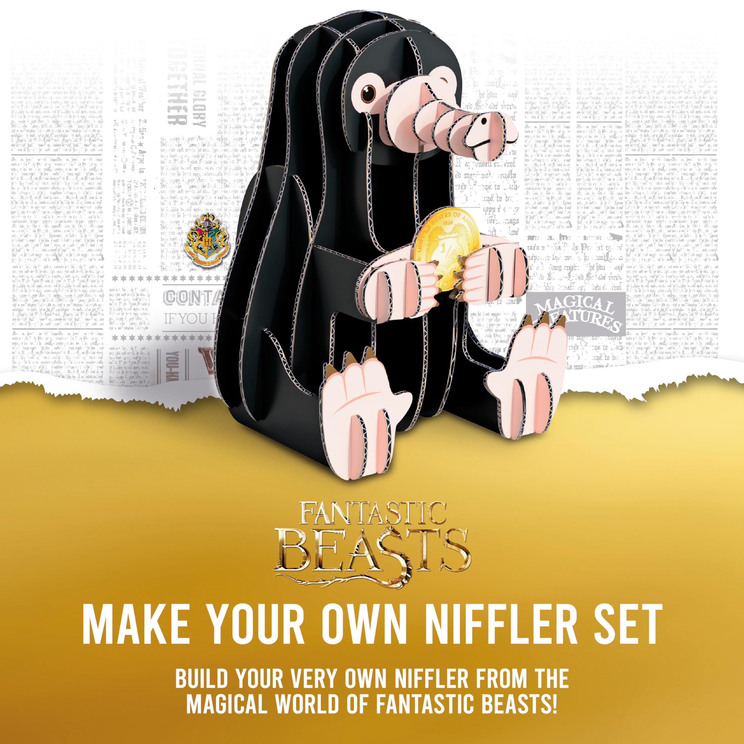 BLADEZ Harry Potter Toyz Make Your Own Niffler Set-Build & Display Craft Kit for Kids-Perfect Harry Potter Gifts with Eco-Friendly Design & Easy Assembly - Image 2