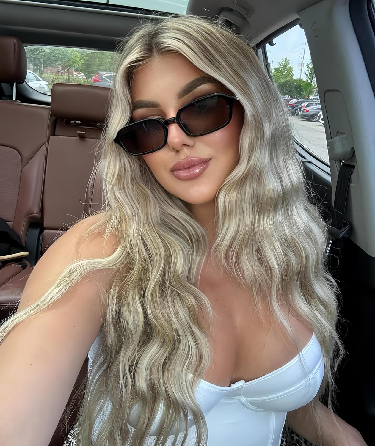 Retro Rectangle Sunglasses for Women Men Trendy Vintage Small Square Sun Glasses 90s Fashion Cute Sunnies CL010 - Image 5