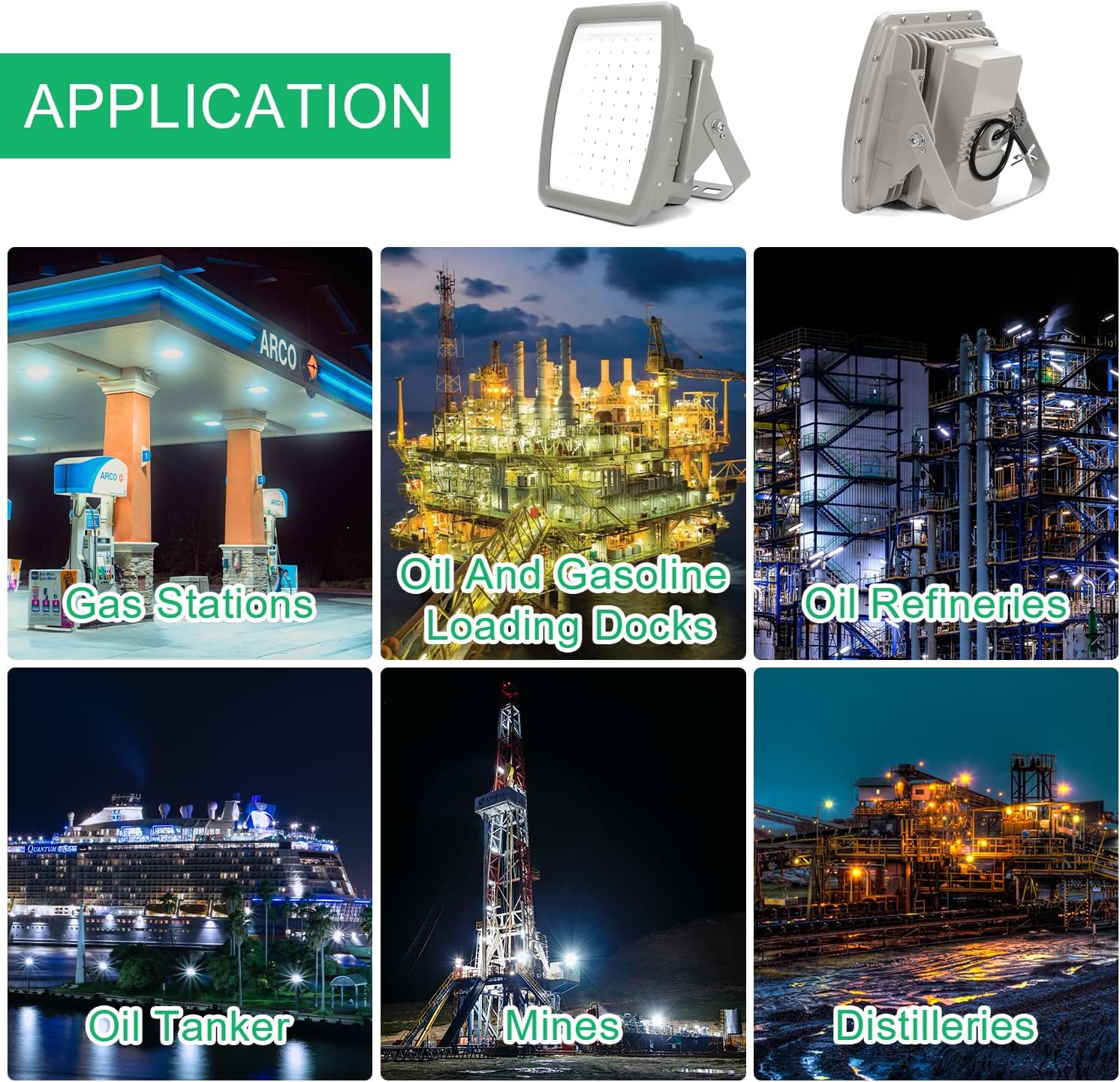 OSTEK 200W LED Flood Light Explosion-Proof led Light 5000K, Hazardous Location Storage Areas Lights IP66/IK09 Industrial Powder Factory, Class I Division 2 Gas Station Airport Light 100-277V 5000K