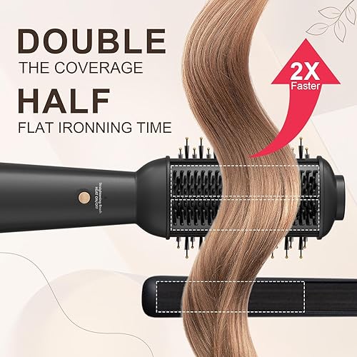Miniatura 5 de Cepillo alisador de cabello mejorado de 110-120 V, cepillo secador de cepillo para cabello negro, cepillo de aire caliente Hair trends de un solo