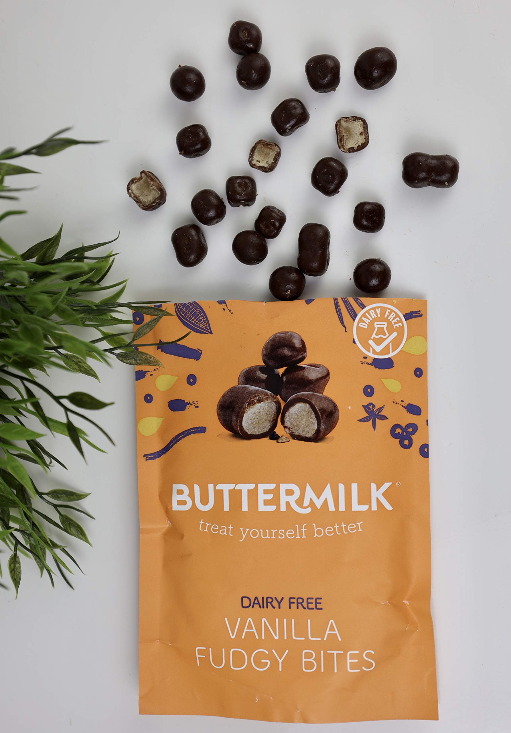 Buttermilk Krówki waniliowe (7 x 100 g) - krówki słodycze - wegańskie słodycze - bez nabiału - słodycze bez glutenu - bez sztucznych składników - ręcznie robione w Wielkiej Brytanii