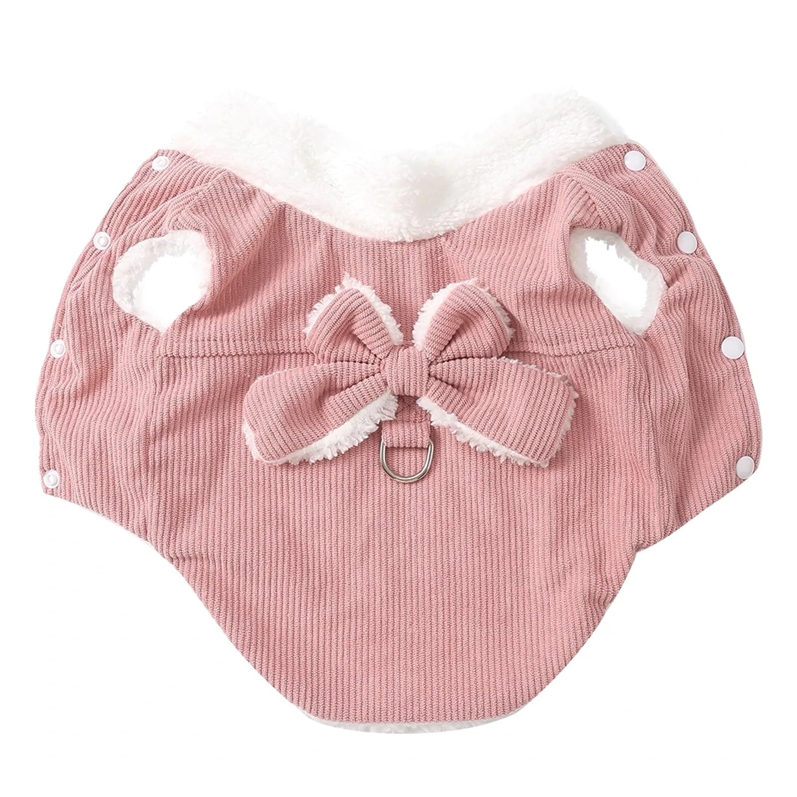 Bonito chaleco para mascotas con lazo desmontable | Ropa de otoño e invierno para razas pequeñas y medianas, chaqueta cálida para gatos Sphynx con anillo en D (gris, L)