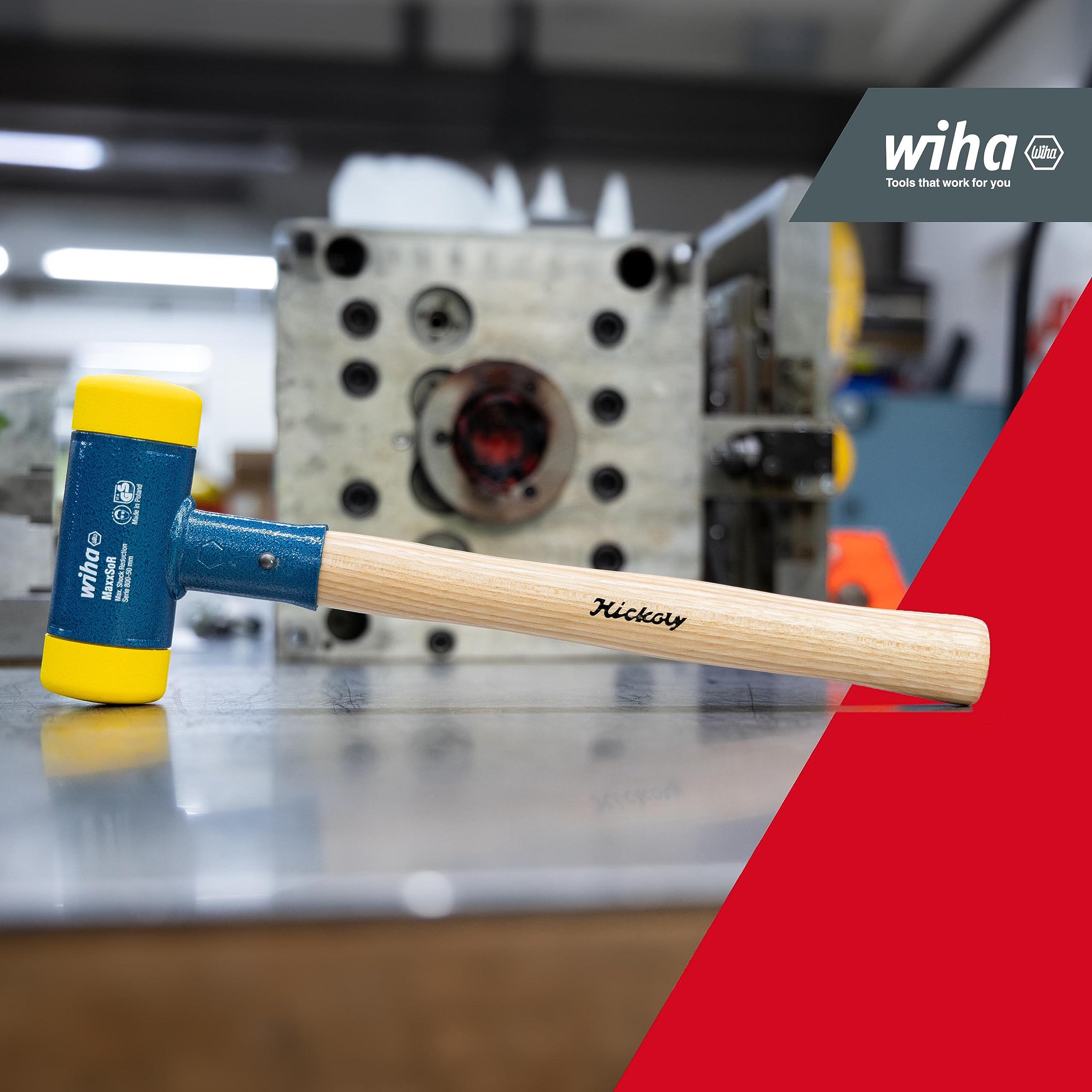 WIHA 02097 - Martillo de cara blanda sin contragolpe 800 50 mm Ref. 80050