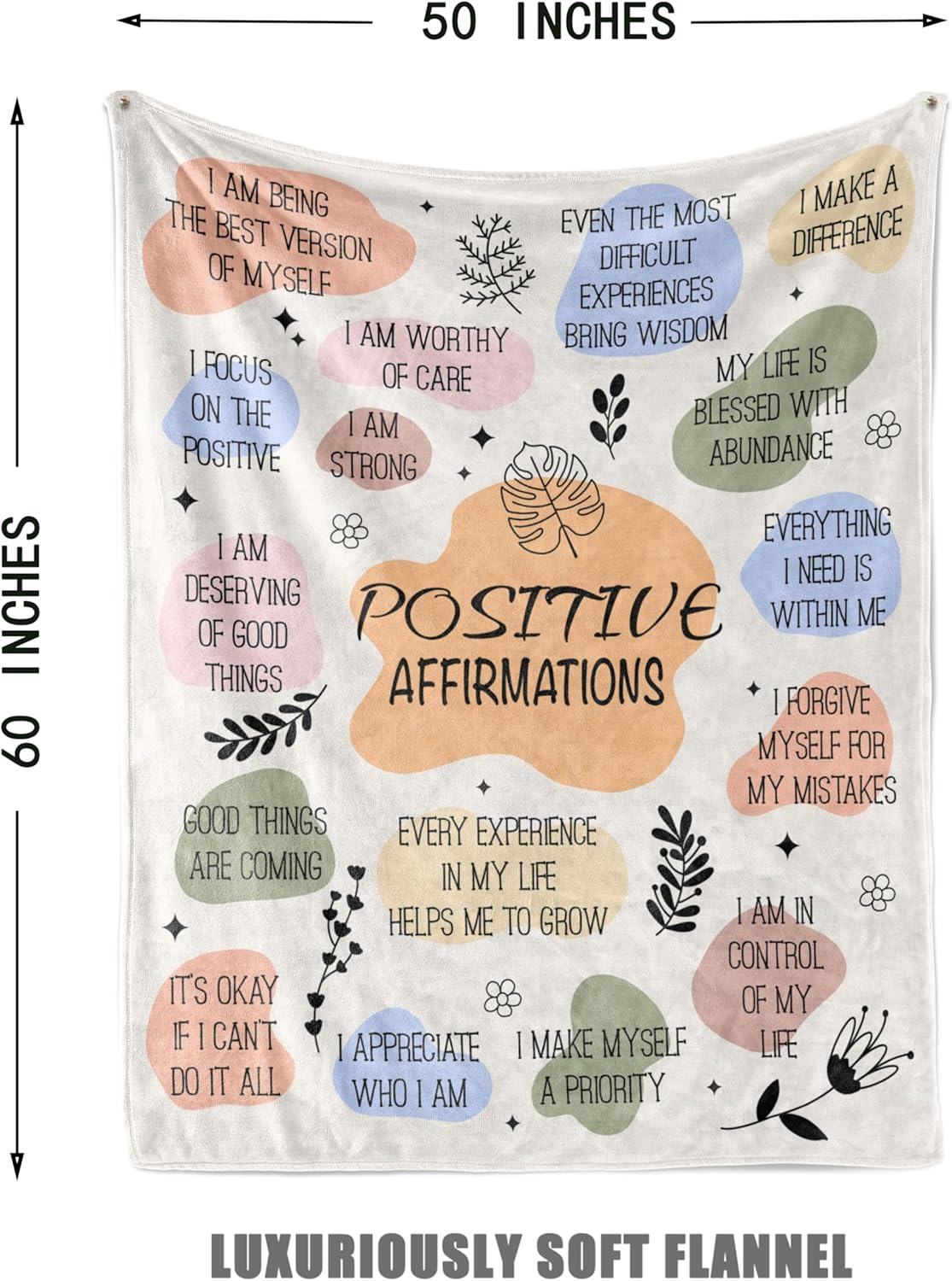 Get Well Gifts for Women, Encouragement Gifts for Women,Christmas Inspirational Gift for Woman, Positive Gift for Woman Blanket for Mom Friend Sister Coworker 60" x 50" - Image 3