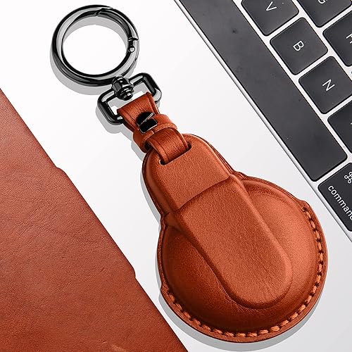 Miniatura 4 de Tukellen Compatible con BMW Mini - Funda de cuero para llavero compatible con BMW Mini Cooper F54 F55 F56 F57 F60 - Marrón