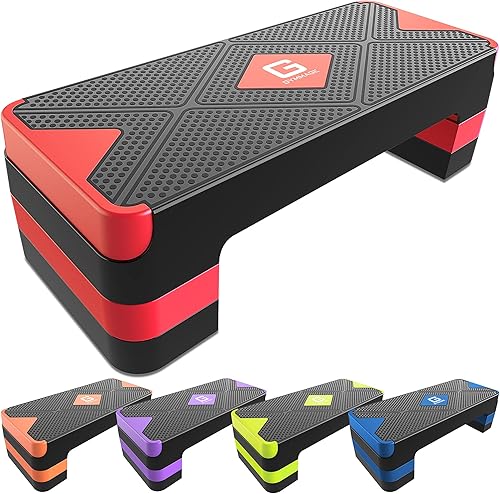 Escalón de ejercicio aeróbico, escalón aeróbico ajustable para ejercicio, plataforma de entrenamiento para escalonar, plataforma de pasos de 26.5