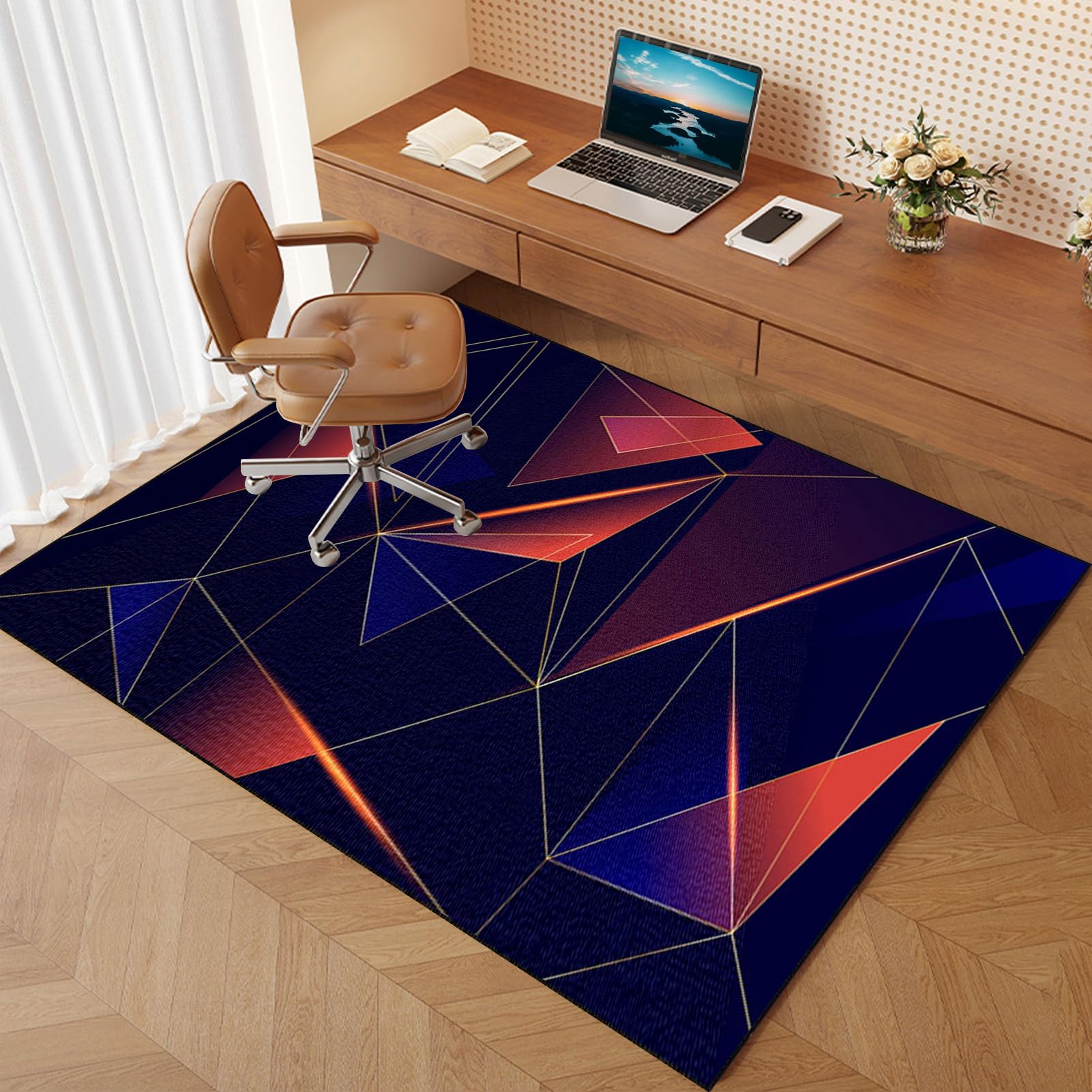 Mata na krzesło na podłogę z twardego drewna 140 x 200 cm duży dywan krzesło gamingowe maty na krzesło biurowe antypoślizgowe zmywalne mata kadeira biurko do domu biura