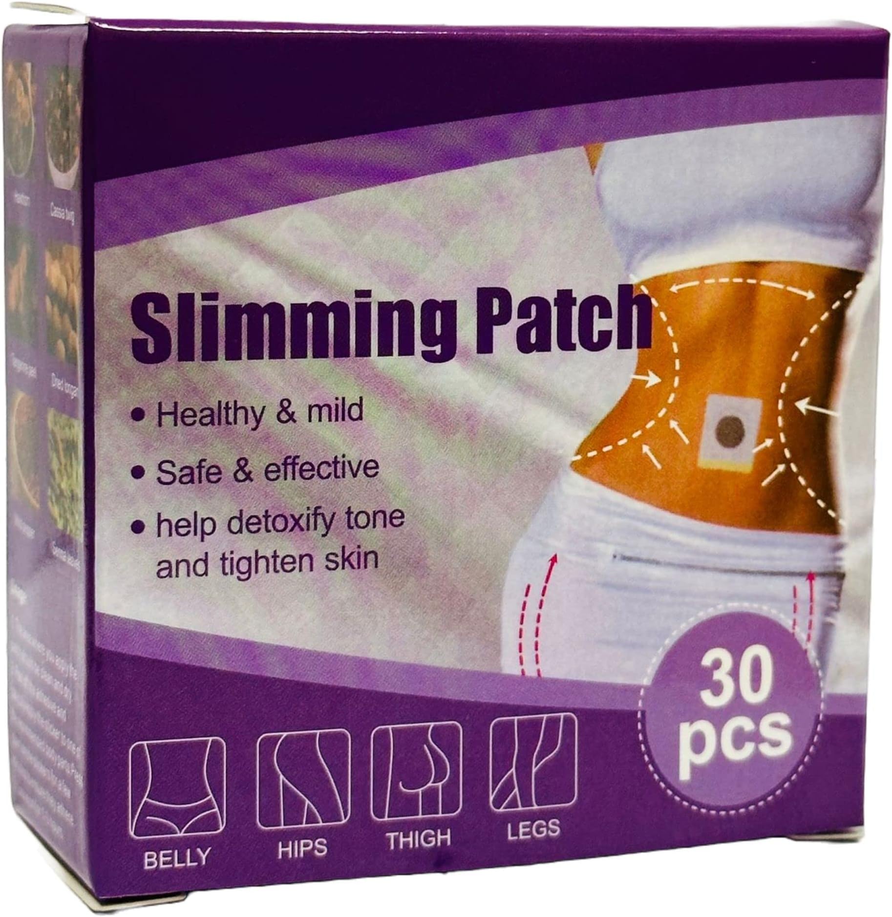 BEAUTY AMBITION Slimming Patch Slimming Belly 30Pcs, Effective Ancient Remedy Healthy Slimming Patches Belly Button Natural Herbal Tummy Sticker For Weight Loss and Body Fitness