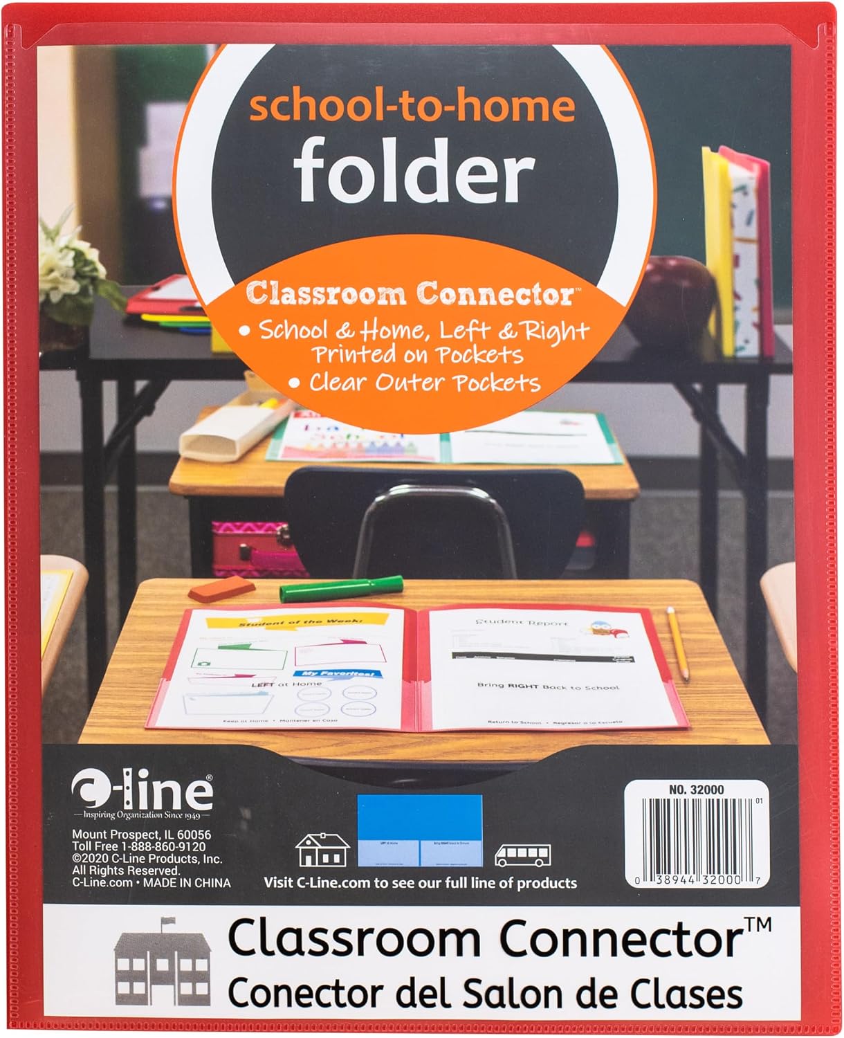 C-Line Classroom Connector School-to-Home Folders, Assorted Colors, 36 per Box (32000-36) image 3