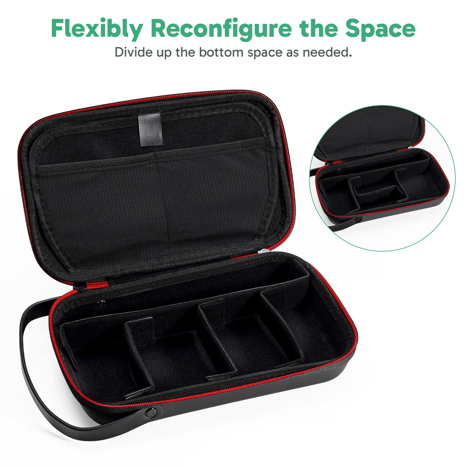 AKASO Sac de Rangement Portable Étui de Transport Étanche Espace Ajustable Compatible avec GoPro Hero 13, 12, 11, Insta360 X5, X4, X3, DJI Action Osmo 360, V50 X/EK7000/Pro, Brave 7/8 et Autre