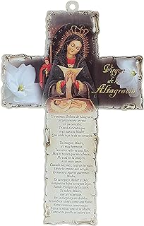 Religious Gifts by San Francis Imports, Inc Virgen de la Altagracia Wooden Wall Cross, 7 1/2 Inches