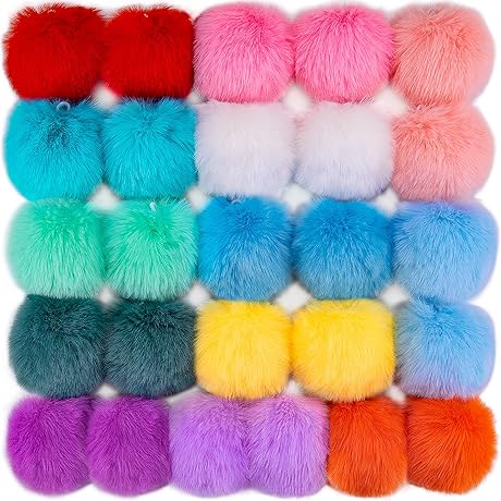 BQTQ 26 Pieces Pom Pom Tassels for Bags: The Perfect Accessory for...