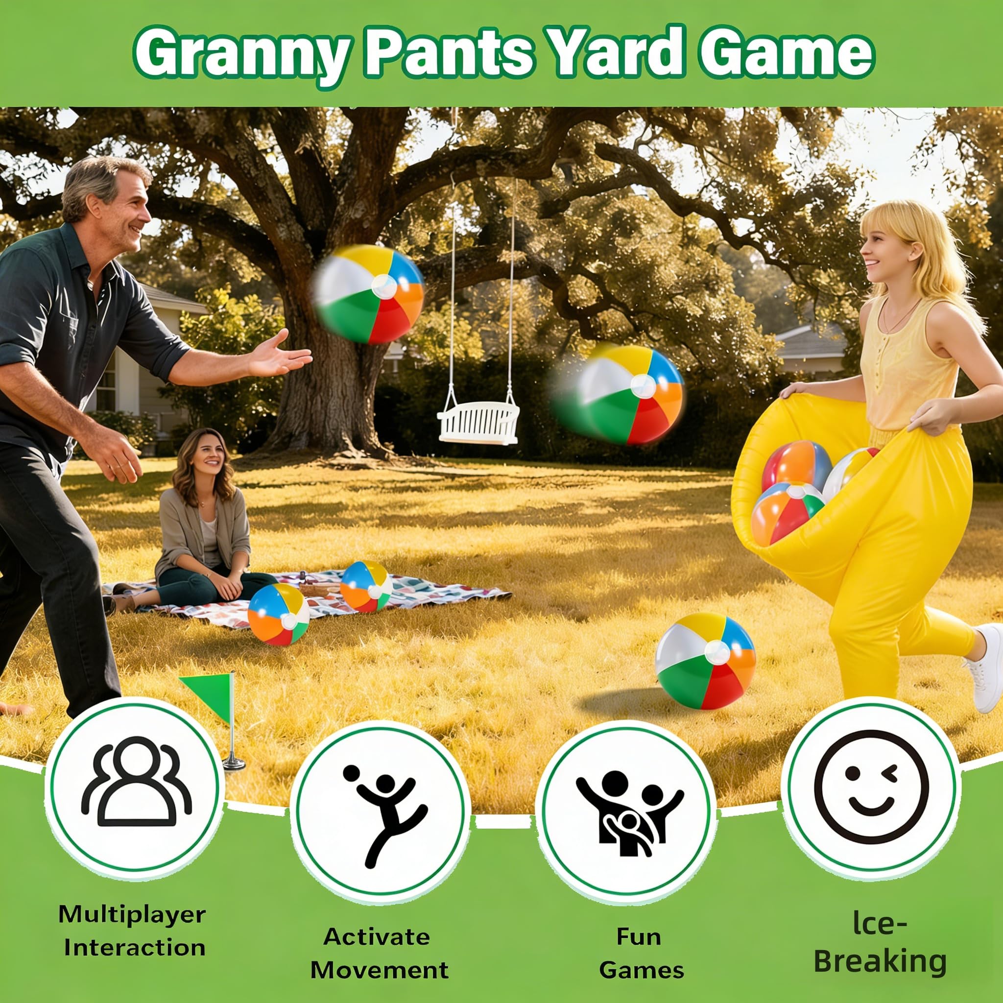 Jeux Exterieur - Jeu Exterieur avec 8 Balles et Pompe à Air, Jeu de Lancer pour Fête en Plein Air, Jeux Amusants pour Fêtes de Famille et Groupes d‘Adultes