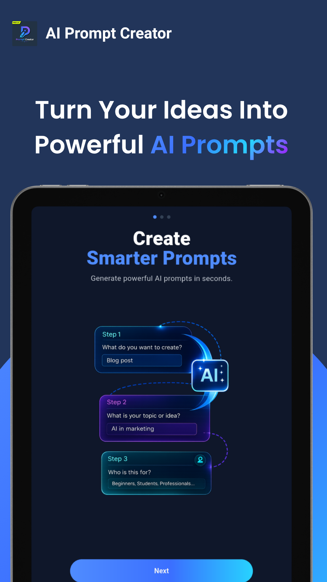 AI Prompt Creator - Pro AI | Smart AI Prompt Generator for Fire Tablets ...