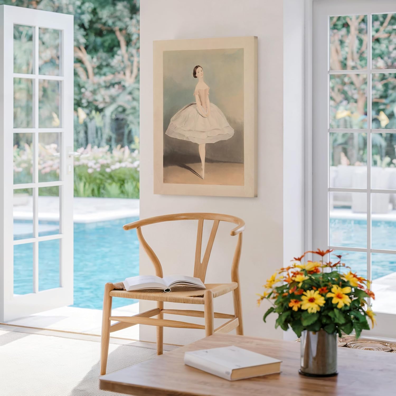 Poster Master Miss Clara Webster Canvas - Retro Ballet Dancer Print - Dance Art - Gift for Men, Women & Ballerina - Minimal Decor for Dorm, Bedroom or Dance Studio - 8x10 STRETCHED Canvas