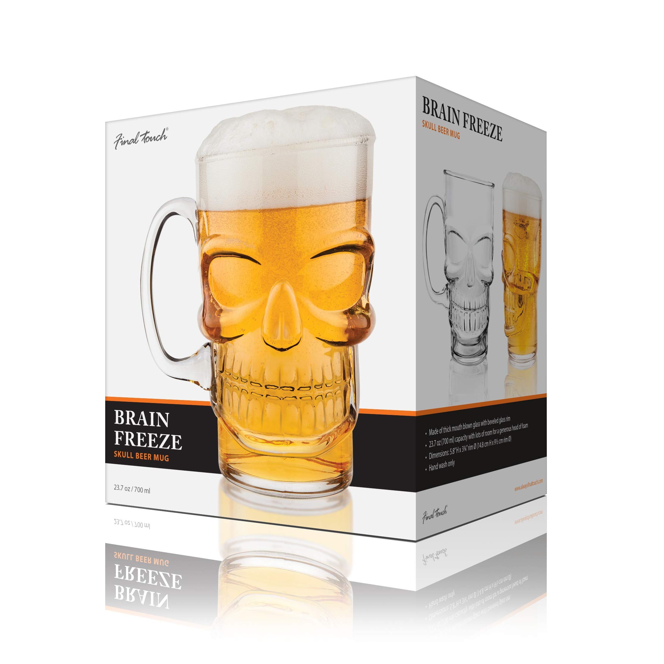 Final Touch Brain Freeze Skull Glass 23.7 Ounce Mug 4