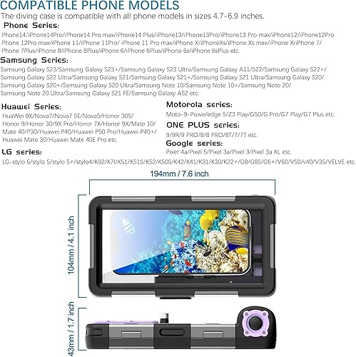Miniatura 2 de ShellBox Case Funda de buceo de 2ª generación para iPhone 17/16/15/14/13 Pro Max Plus Air Samsung Galaxy SeriesS25-S20 Ultra, teléfonos universales