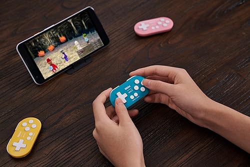 Vista 2 de 8Bitdo Zero 2 Mini Bluetooth Gamepad for Switch Windows Android MacOS Steam Raspberry Pi (Turquoise)