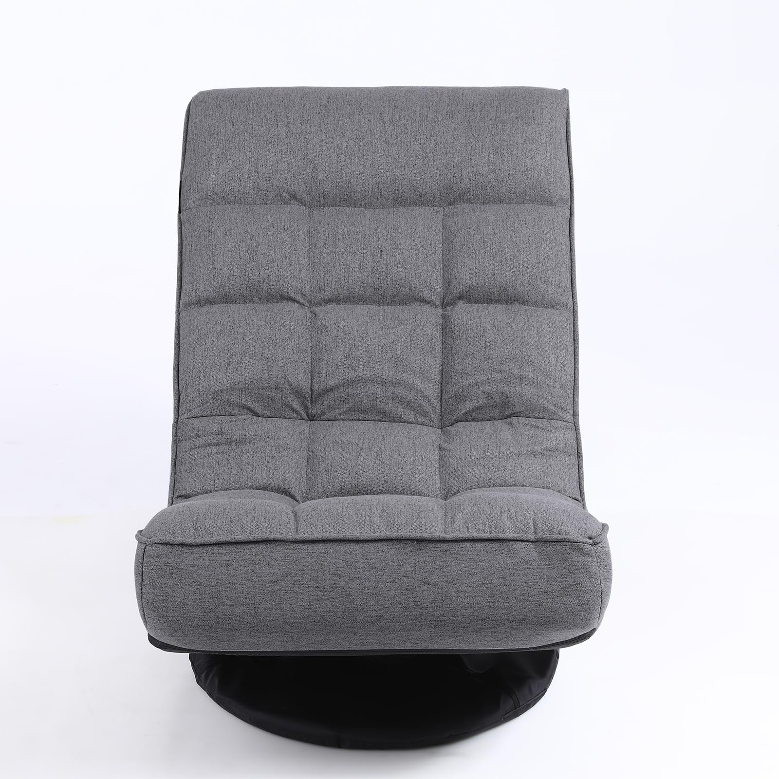 Chaise de Sol Jusqu'à 160KG, Fauteuil de Sol Réglable en 6 Positions, Chaise Paresseuse Pivotant à 360