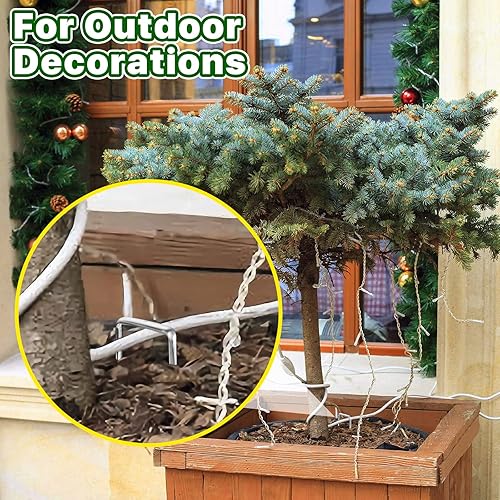 Miniatura 6 de Paquete de 100 grapas de jardín galvanizadas de 4 pulgadas, estacas de jardín antioxidantes, pasadores de paisaje para tela de barrera de malezas