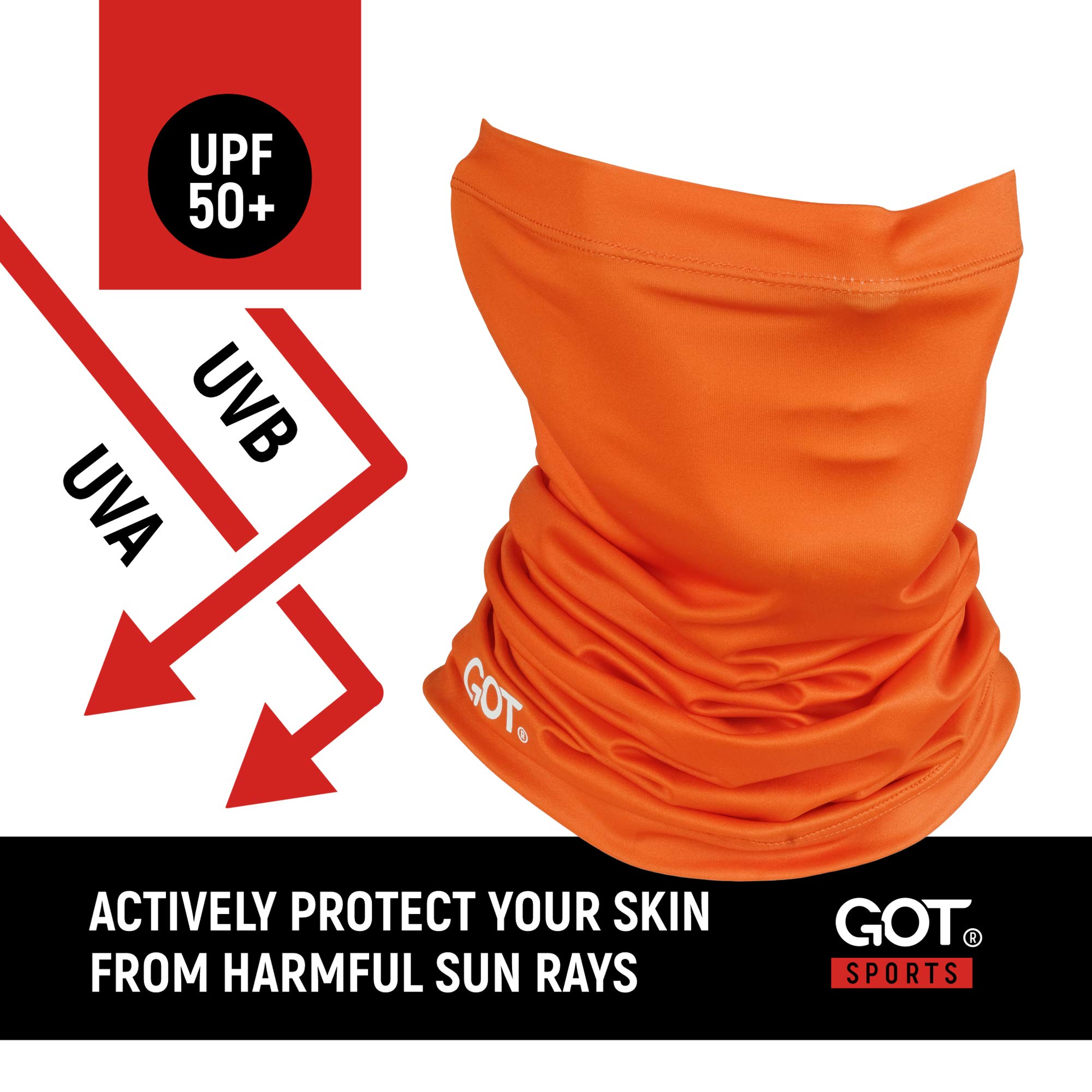 GOT Sports - Braga de cuello para pesca, protección solar factor 50+, máscara facial UV, para hombres y mujeres, cubierta facial de camuflaje