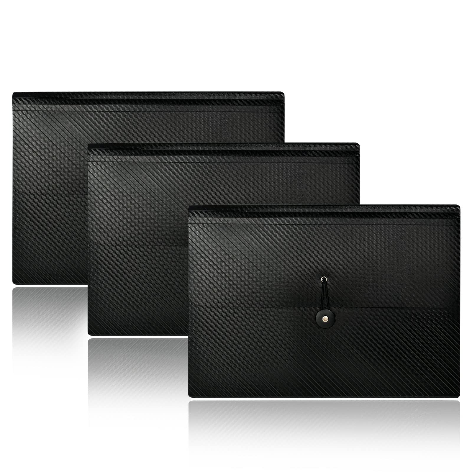 Lot de 3 dossiers extensibles en accordéon avec 13 poches et 7 poches avec